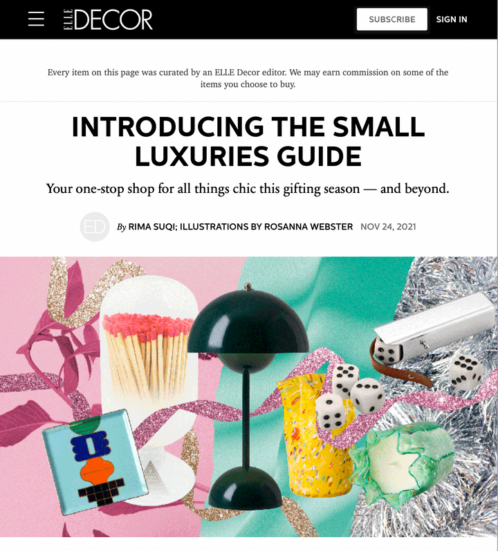 ELLE DECOR Small Luxuries Guide 2021