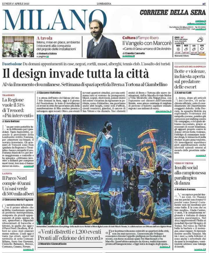 Corriere della Sera - Milano - 17 April 23