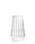 Large fluted glass vase - unique design fferrone