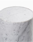 Amara Side Table in Carrara Marble