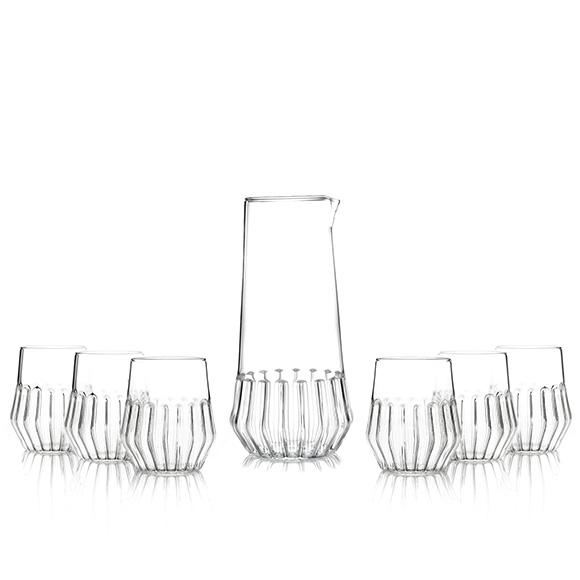 Mixed Carafe and Small Glass Set